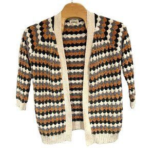 Listicle Womens Small Multicolor Super Soft Open-Front Knit Cardigan Sweater EUC